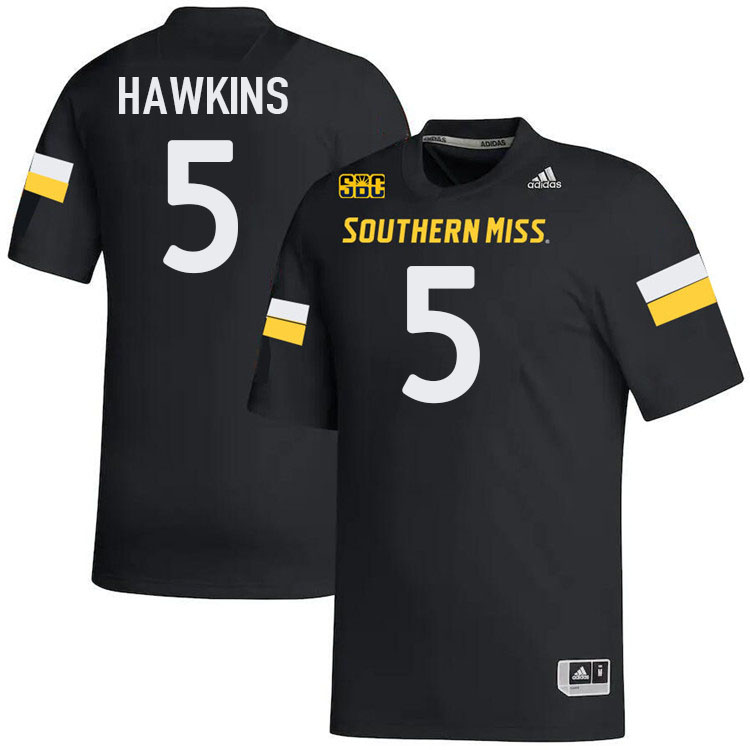 Southern Miss Golden Eagles #5 JJ Hawkins Football Jersey Stitched-Black